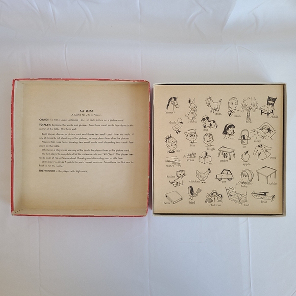 Vtg 1962 Whitman All Clear Sentence Fun Childrens Kids Educational Words Game - Picture 6 of 12